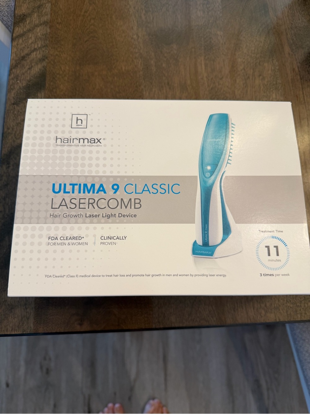 HairMax Ultima 9 Classic LaserComb – Blue Hair Growth Device